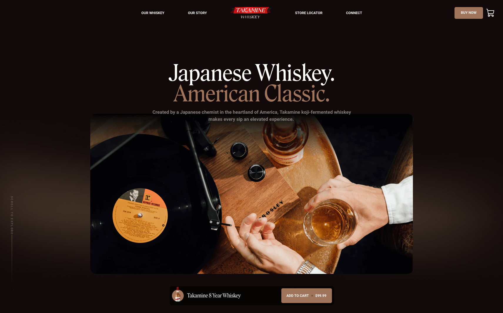 Takamine Whiskey Website
